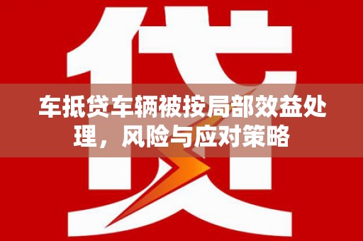 信宜车抵贷车辆被按局部效益处理，风险与应对策略