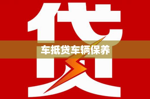 凤泉车抵贷车辆保养